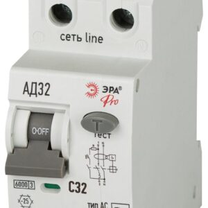 АВДТ 6кА ЭРА PRO D326M2C32АC30 АД-32 электромеханическое 1P+N C32 30мА тип АC купить оптом недорого