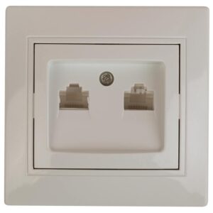 Розетка Intro Plano 1-304-02 информационная двойная 2xRJ45