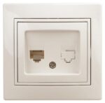 Розетка Intro Plano 1-303-02 информационная RJ45