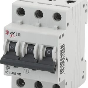 Автоматический выключатель ЭРА PRO NO-902-247 ВА47-63 3Р 10А кривая С 6 кА купить оптом недорого