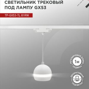 Светильник трековый под лампу подвесной с подсветкой TP-GX53-TL 81RW GX53 белый серии TOP-LINE IN HOME купить оптом недорого