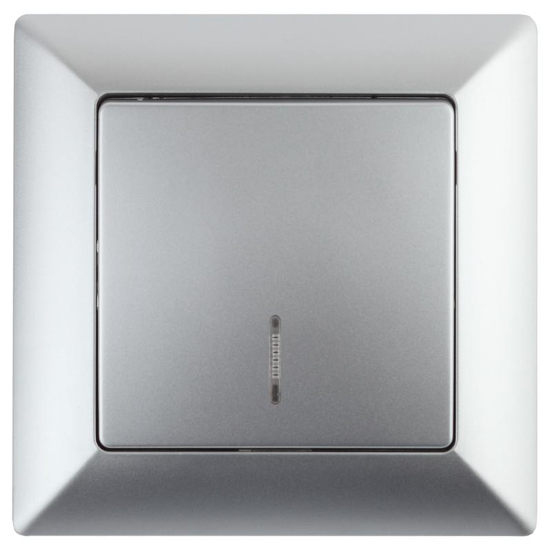 Выключатель Intro Solo 4-102-03 одноклавишный с подсветкой Выключатель Intro Solo 4-102-03 одноклавишный с подсветкой