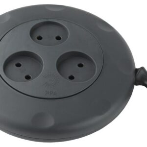 Удлинитель электрический ЭРА UR-3-3m-B рулетка без заземления 3 розетки 3м 2x1мм2 10А черная купить оптом недорого