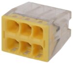 Клемма ЭРА компактная серия 206 6 отверстий 0.5-2.5 мм2 упаковка 4 шт. купить оптом недорого