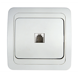 Розетка телефонная CLASSICO белая 2034 IN HOME купить оптом недорого