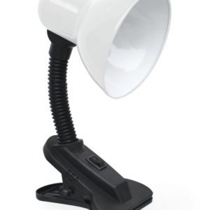Светильник настольный под лампу на прищепке СНП 21Б 40Вт E27 230В БЕЛЫЙ (с подвесом) IN HOME купить оптом недорого