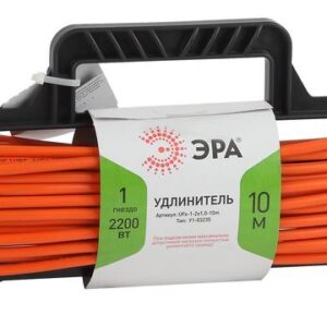 Удлинитель силовой ЭРА UFx-1-2x1.0-10m на рамке без заземления 1 розетка 10м ПВС 2х1мм2 купить оптом недорого