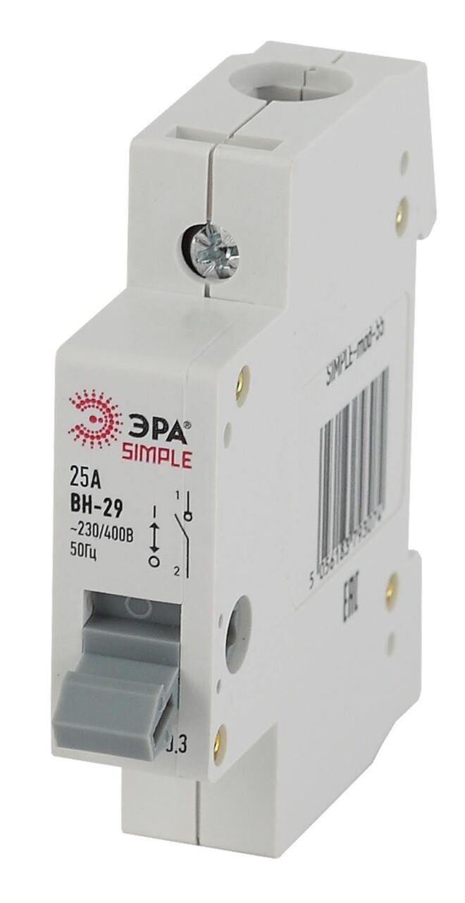 Выключатель нагрузки ЭРА SIMPLE SIMPLE-mod-56 1P 25А ВН-29 оптом купить хорошая цена Выключатель нагрузки ЭРА SIMPLE SIMPLE-mod-56 1P 25А ВН-29 купить оптом недорого
