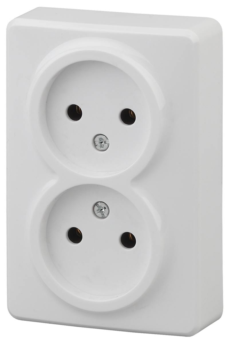 11-2202-01 ЭРА Розетка 2х2P 11-2202-01 ЭРА Розетка 2х2P