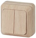 Выключатель Intro Quadro 2-104-11 двухклавишный 10А-250В