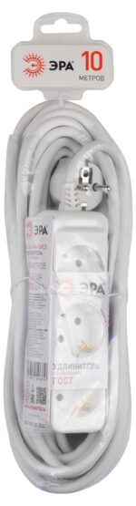 5 с заземлением 3 розетки 10м ПВС 3x1