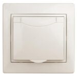 Розетка Intro Plano 1-203-02 с заземлением 2P+E Schuko с крышкой