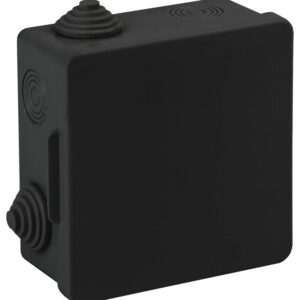 Распаячная коробка ЭРА KOR-100-100-50-8g-B открытой установки КОР 100х100х50мм черная с гермовводами 8 входов IP54 купить оптом недорого