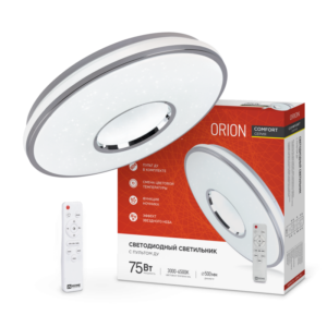 Светильник светодиодный COMFORT ORION 75Вт 230В 3000-6500K 6000Лм 500x90мм с пультом ДУ IN HOME купить оптом недорого