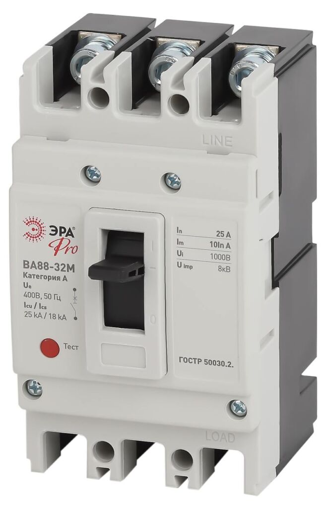 Автоматический выключатель ВА88-32М ЭРА PRO SVA10-3-0025-E 3Р 25А 25кА оптом купить хорошая цена Автоматический выключатель ВА88-32М ЭРА PRO SVA10-3-0025-E 3Р 25А 25кА купить оптом недорого
