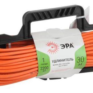 Удлинитель силовой ЭРА UFx-1-2x1.0-30m на рамке без заземления 1 розетка 30м ПВС 2х1мм2 купить оптом недорого
