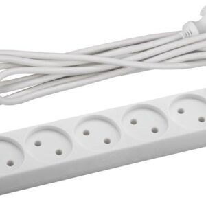 Удлинитель электрический ЭРА U-5-5m-2x1 без заземления 5 розеток 5м ПВС 2x1мм2 10А купить оптом недорого