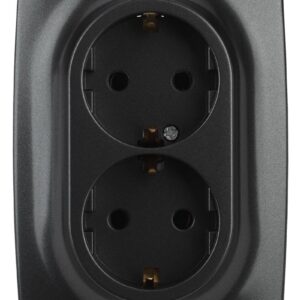 12-2108-05 ЭРА Розетка 2X2P+E Schuko со шторками