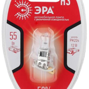 ЭРА Автолампа H3 12V 55W +50% PK22s BL (лампа головного света