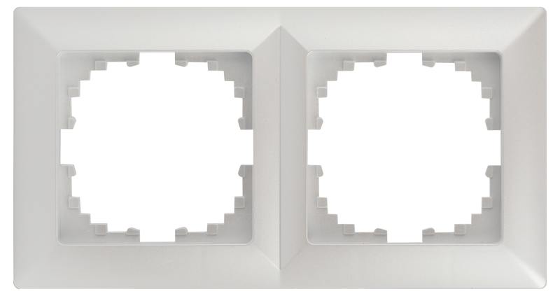 Рамка для розеток и выключателей Intro Solo 4-502-06 на 2 поста Рамка для розеток и выключателей Intro Solo 4-502-06 на 2 поста