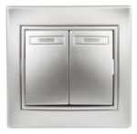 Выключатель Intro Plano 1-104-03 двухклавишный