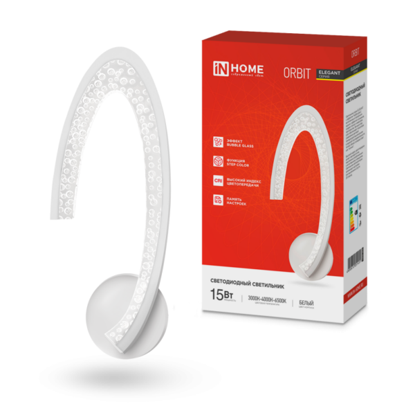 Светильник светодиодный ELEGANT ORBIT 15Вт 230В 3000-6500K 1200Лм STEP COLOR белый IN HOME купить оптом недорого