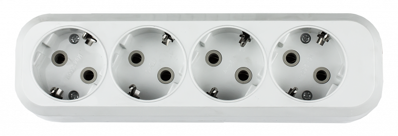 Колодка УЗ-4-GRAND четырехместная с заземлением 5140 IN HOME оптом купить хорошая цена Колодка УЗ-4-GRAND четырехместная с заземлением 5140 IN HOME купить оптом недорого