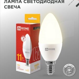 Лампа светодиодная LED-СВЕЧА-VC 11Вт 230В Е14 3000К 1050Лм IN HOME купить оптом недорого