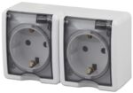 11-2404-01 ЭРА Розетка 2х2P+E IP54