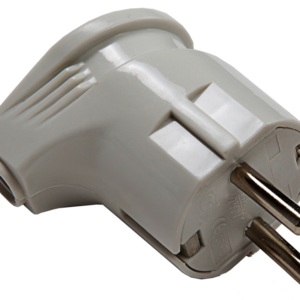 Вилка угловая с заземлением 16А белая 4110 IN HOME купить оптом недорого