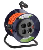 Удлинитель силовой ЭРА RPx-4es-3х0.75-30m на пластиковой катушке c заземлением 4 розетки 30м ПВС 3х0.75мм2 купить оптом недорого