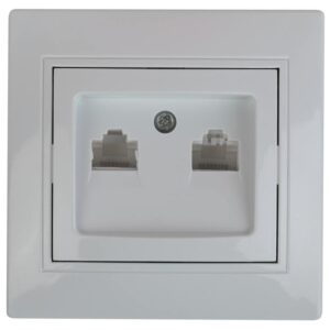 Розетка Intro Plano 1-304-04 информационная двойная 2xRJ45