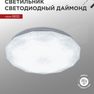 Светильник светодиодный серии DECO ДАЙМОНД 36Вт 230В 6500К 3240Лм 380х55мм IN HOME купить оптом недорого