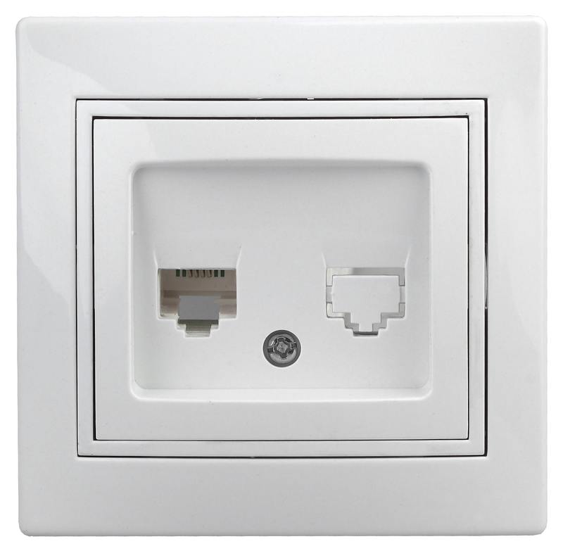 Розетка Intro Plano 1Э-303-01 информационная RJ45 Розетка Intro Plano 1Э-303-01 информационная RJ45