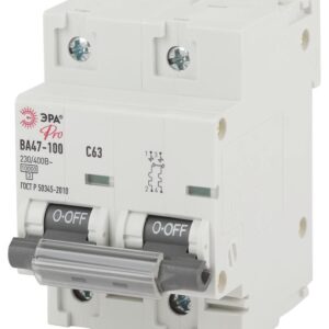 Автоматический выключатель ЭРА PRO NO-902-276 ВА47-100 2Р 63А кривая С 10 кА купить оптом недорого