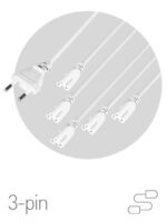 Разветвитель сетевой для фитолампы ЭРА FITO 5х IEC C5 (3-pin) 2 м для подключения 5 светильников купить оптом недорого