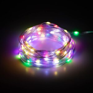 Светодиодная новогодняя гирлянда ЭРА ERASG -01 умная нить RGB 10 м управление через мобильное приложение купить оптом недорого