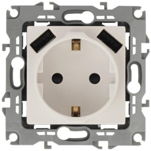 12-4109-02 ЭРА Розетка 2P+E 16A-250В