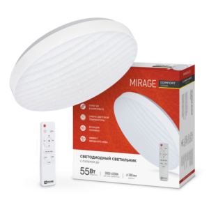 Светильник светодиодный COMFORT MIRAGE 55Вт 230В 3000-6500K 4400Лм 400x70мм с пультом ДУ IN HOME купить оптом недорого