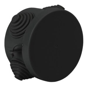 Распаячная коробка ЭРА KOR-65-40-4g-B открытой установки КОР 65х40мм черная с гермовводами 4 входа IP54 купить оптом недорого