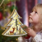 Светильник ЭРА ENGDS-17 новогодний светодиодный Ёлочка подвесной 14 см 3*ААА купить оптом недорого