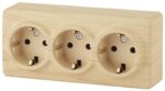 11-2209-11 ЭРА Розетка 3х2P+E Schuko со шторками