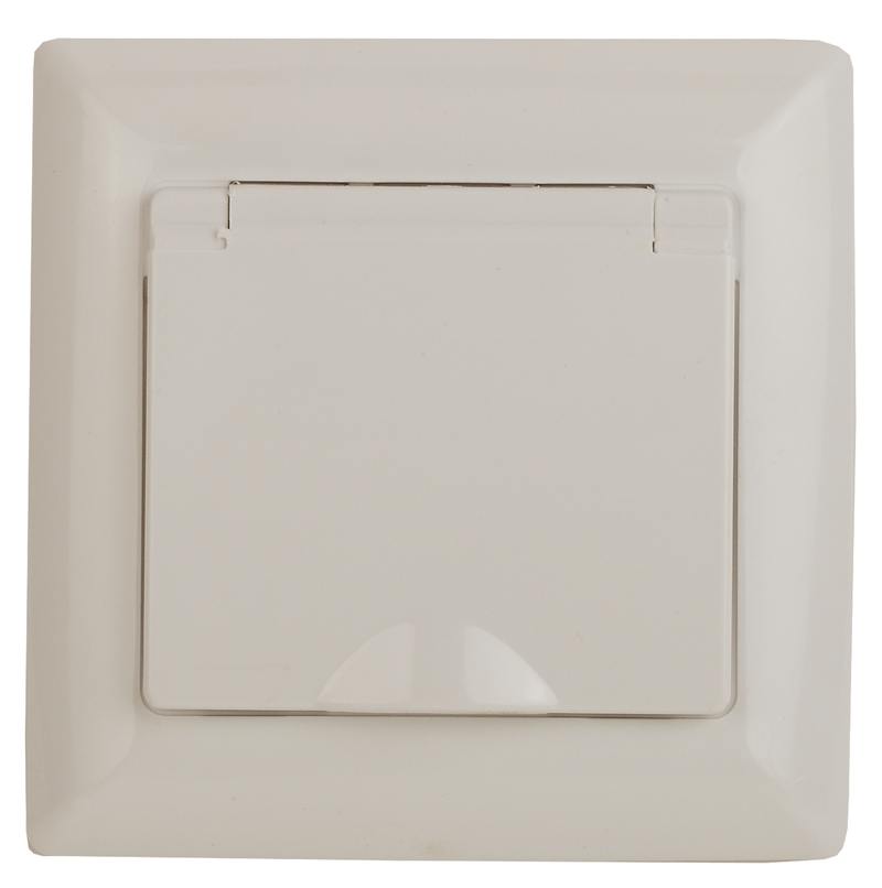 Розетка Intro Solo 4-203-02 с заземлением 2P+E Schuko с крышкой Розетка Intro Solo 4-203-02 с заземлением 2P+E Schuko с крышкой