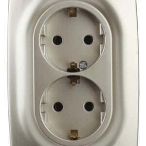 12-2106-04 ЭРА Розетка 2X2P+E Schuko