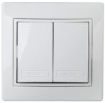 Выключатель Intro Plano 1-104-01 двухклавишный