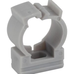 ЭРА Крепеж-клипса (серый) для трубы d 20мм с фиксатором купить оптом недорого