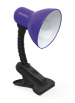 Светильник настольный под лампу на прищепке СНП 21Ф 40Вт E27 230В ФИОЛЕТОВЫЙ (с подвесом) IN HOME купить оптом недорого