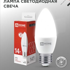Лампа светодиодная LED-СВЕЧА-VC 14Вт 230В E27 4000K 1330Лм IN HOME купить оптом недорого
