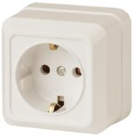 Розетка Intro Quadro 2-202-02 с заземлением 2P+E Schuko