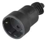 Розетка ЭРА R4(B) кабельная c заземлением 16A прямой ввод черная купить оптом недорого